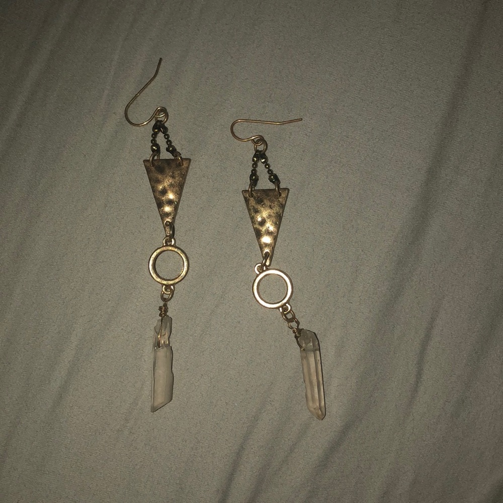 Gold & Crystal Earrings